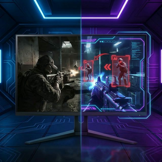 Monitor AI z nakładkami do gier