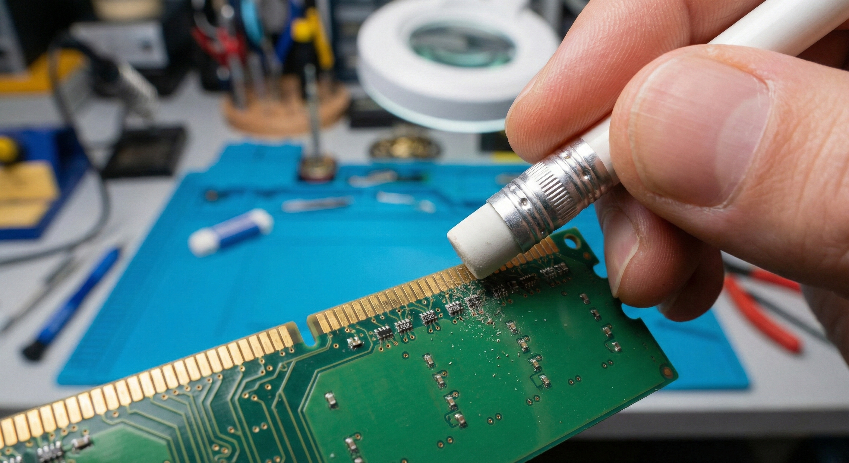 Czyszczenie pamięci RAM gumką